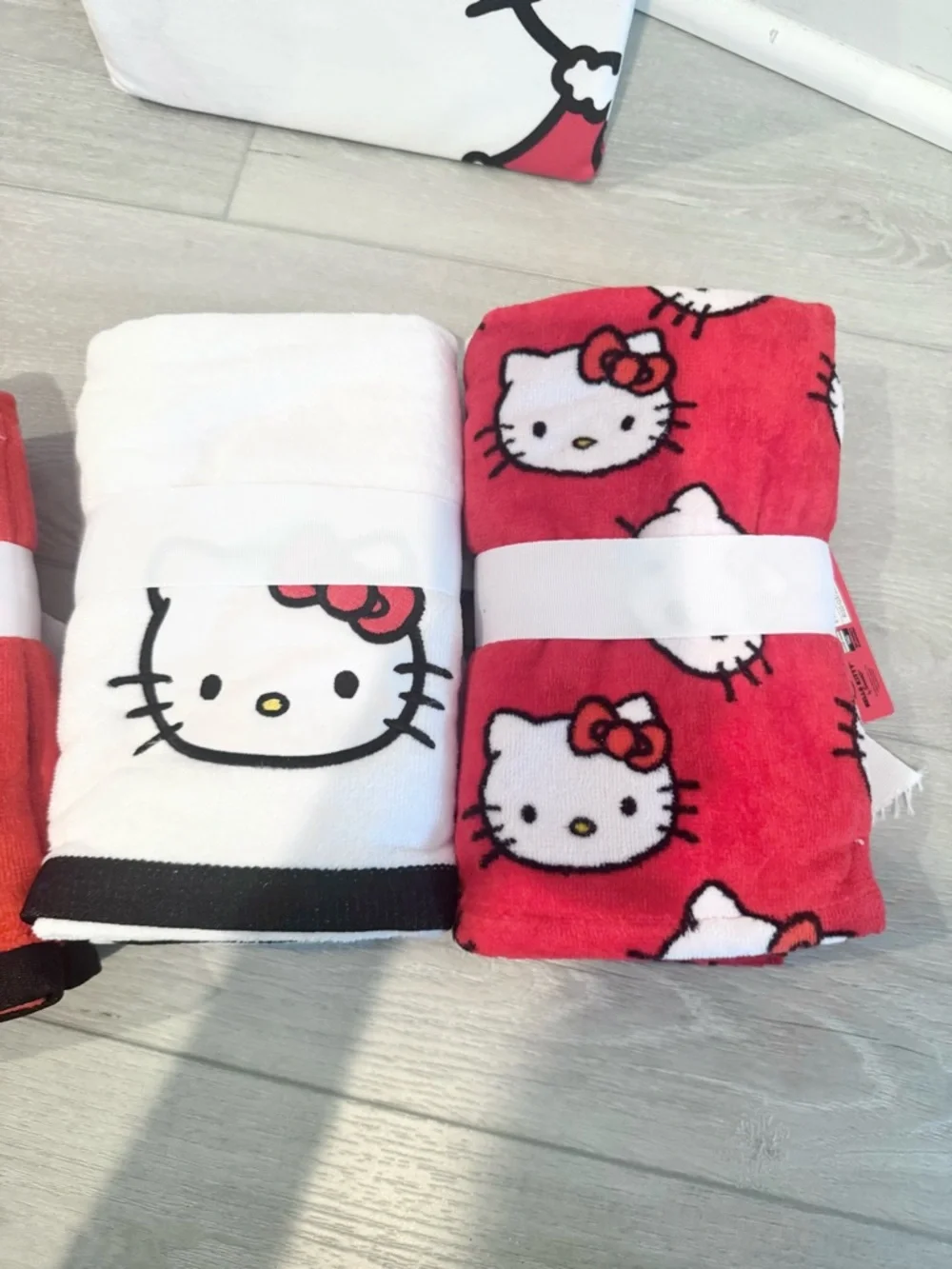 NEW Hello Kitty Bathroom Decor Lot Shower Curtain & Towels Sanrio